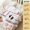 Bhaisajyaguru Personalized Baby Blanket with Birth Information, Customized Monkey Pattern Name Blanket from Baby's Name Birth Time Date, Gift for New Mom Dad Granddaughter Grandson 40"x30" for Pets view 3