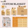 Bhaisajyaguru Personalized Baby Blanket with Birth Information, Customized Monkey Pattern Name Blanket from Baby's Name Birth Time Date, Gift for New Mom Dad Granddaughter Grandson 40"x30" for Pets view 4