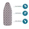 Ironing Board Cover 100% Cotton, Ironing Board Covers Universal Fit Cuts Ironing Time In Half, Iron Cover Standard Full Size 12x35", 13x39", 16x43", Drawstring Tightening ( Color : B , Size : 12x35"(3 view 3