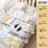 Bhaisajyaguru Personalized Baby Blanket with Birth Information, Customized Bee Pattern Name Blanket from Baby's Name Birth Time Date, Gift for New Mom Dad Granddaughter Grandson 40"x30" for Pets view 3