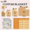 Bhaisajyaguru Personalized Baby Blanket with Birth Information, Customized Bee Pattern Name Blanket from Baby's Name Birth Time Date, Gift for New Mom Dad Granddaughter Grandson 40"x30" for Pets view 4