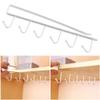 Hanging Hook,Mug Hooks Under Shelf Mug Holder Cups Storage Rack Drilling Gratis Coffee Cups Holder Kitchen Utensil Holder Key Hooks Ties Belts Scarf Hanging Hooks Rack Fit for Cabinet (white) view 2