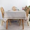 FOUNCY Plain Fabric Rectangular Lace Tablecloth Living Room Coffee Table Cloth Outdoor Picnic Cloth,100 * 140cm view 4