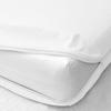 RMS BEDDING Zipper Fitted Sheet Made of 100% Egyptian Cotton Fabric Super Soft- King Size Upto 12 Inch Deep Pocket- White Color view 1