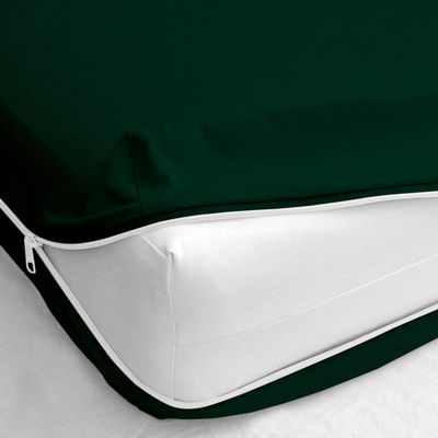 RMS BEDDING Zipper Fitted Sheet Made of 100% Egyptian Cotton Fabric Super Soft- Queen Size Upto 15 Inch Deep Pocket- Teal Green Color