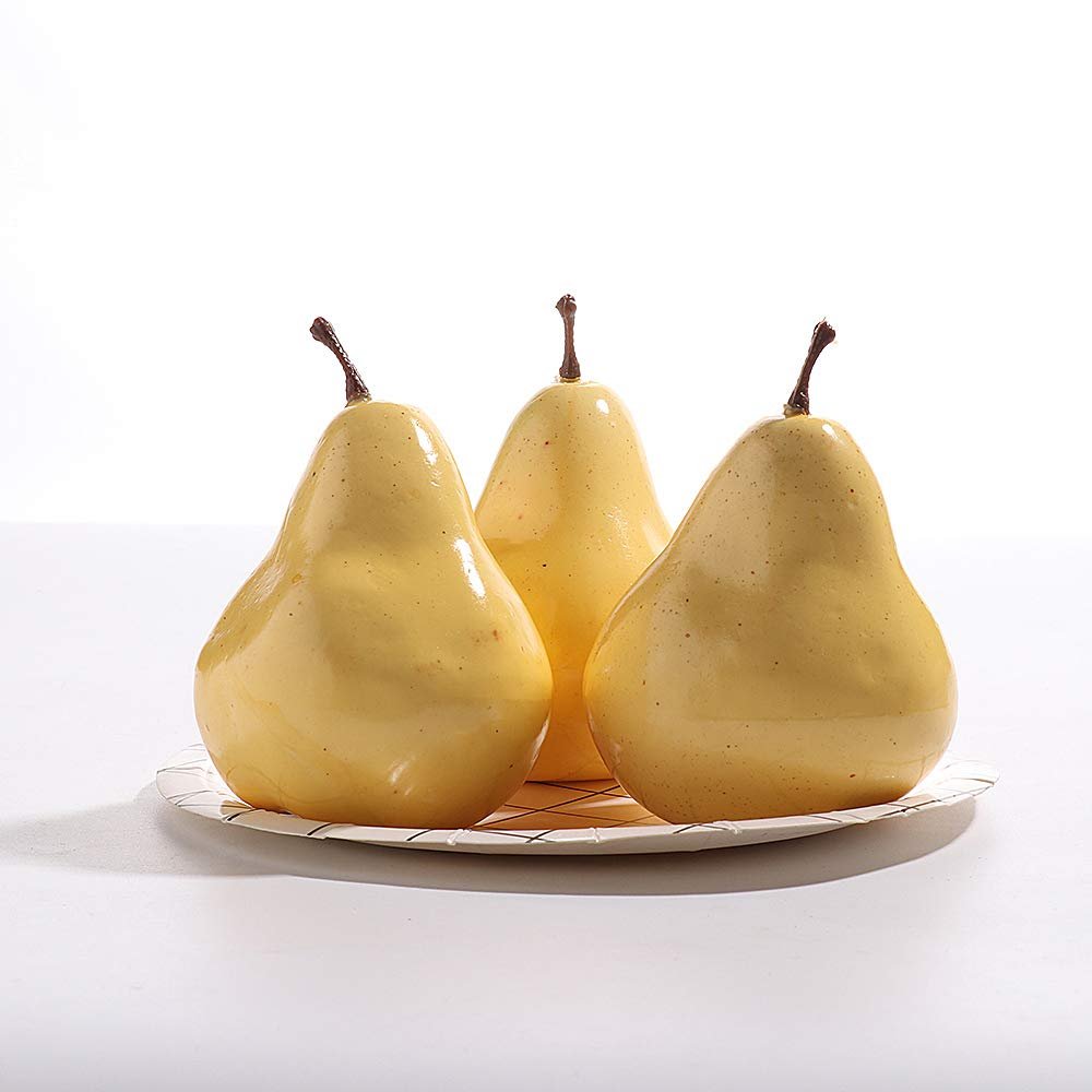 Artificial Pear Set, Real Fake Pear Pineapple, Artificial Green Pear, Artificial Fake Fruit Home Decoration Party Photography Props(#1)