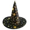 Ankelesz Halloween Witch Hat for Kids Star Wizard Hat Cosplay Costume Decoration Halloween Party Supplies (Black) view 1
