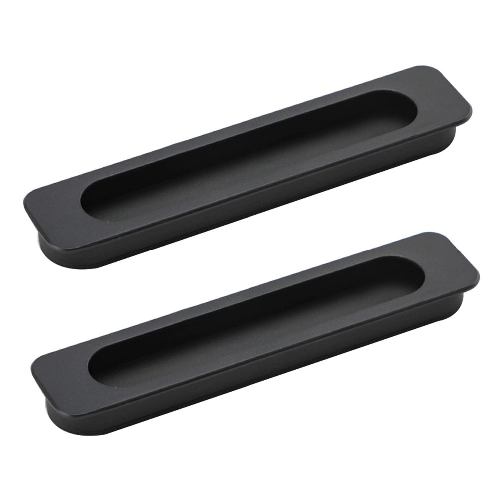 Drawer Handles,Cabinet Pulls, 2 Pcs Drawer Flush Sliding Door Slotting Fastener Invisible Pull Concealed Handle Grey Cabinet zinc Alloy Recessed Drawer Knob Door Levers with Screws (Hole spacing 160mm