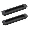 Drawer Handles,Cabinet Pulls, 2 Pcs Drawer Flush Sliding Door Slotting Fastener Invisible Pull Concealed Handle Grey Cabinet zinc Alloy Recessed Drawer Knob Door Levers with Screws (Hole spacing 160mm view 1