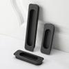 Drawer Handles,Cabinet Pulls, 2 Pcs Drawer Flush Sliding Door Slotting Fastener Invisible Pull Concealed Handle Grey Cabinet zinc Alloy Recessed Drawer Knob Door Levers with Screws (Hole spacing 160mm view 4