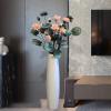 Decorative Vase Large Floor Plant Bonsai Ceramic Dried Flowers Silver Tall Vase Bonsai Flower Pot Home Decorations Living Room Dried Flower Arrangement Ornaments Ceramic Vase Glass Vase Hydroponic Flo view 4