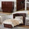 AFI, Nantucket Twin Murphy Bed Chest with Mattress, Storage Drawer, and Built-in USB Charger, Walnut view 1