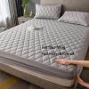 FCLDESHOP Fitted Mattress Pad,Solid Color Brushed Quilted Quilting Waterproof Urine Barrier Fitted Sheet,Suitable for 12"/30cm Deep Mattresses,Blue,150x200cm view 3
