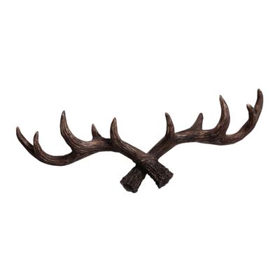 CAXUSD American Country Retro Antlers Wall Hanging Coat and Hat Hook Resin