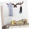 CAXUSD American Country Retro Antlers Wall Hanging Coat and Hat Hook Resin view 3
