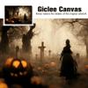 Halloween Home Decoration Spooky Grave Wall Art A Gothic Elf in Dark Forest with Jack O Lantern Everywhere Framed Horror Poster Decor for Living Room Bedroom 36x24in view 3