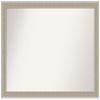 Amanti Art Silver Bathroom Mirror for Over Sink, 31x42 Mezzo Silver Rectangle Vanity Mirror, X-Large Modern Wood Frame, Hangs Horizonally and Vertically, Bathroom Wall Decor, Non-Beveled Edge view 1