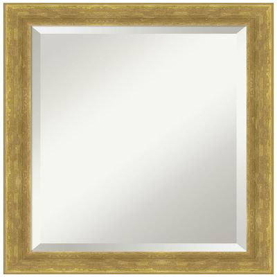 Amanti Art Grey Bathroom Mirror for Over Sink, 23x19 Angled Metallic Rainbow Rectangle Vanity Mirror, Small Modern Wood Frame, Hangs Horizonally and Vertically, Bathroom Wall Decor, Beveled Edge