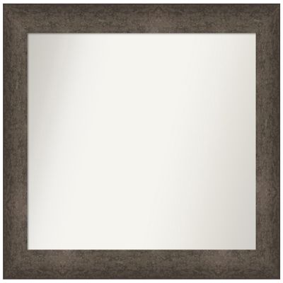 Amanti Art Bronze Bathroom Mirror for Over Sink, 28x34 Dappled Light Bronze Rectangle Vanity Mirror, Large Modern Wood Frame, Hangs Horizonally and Vertically, Bathroom Wall Decor, Non-Beveled Edge