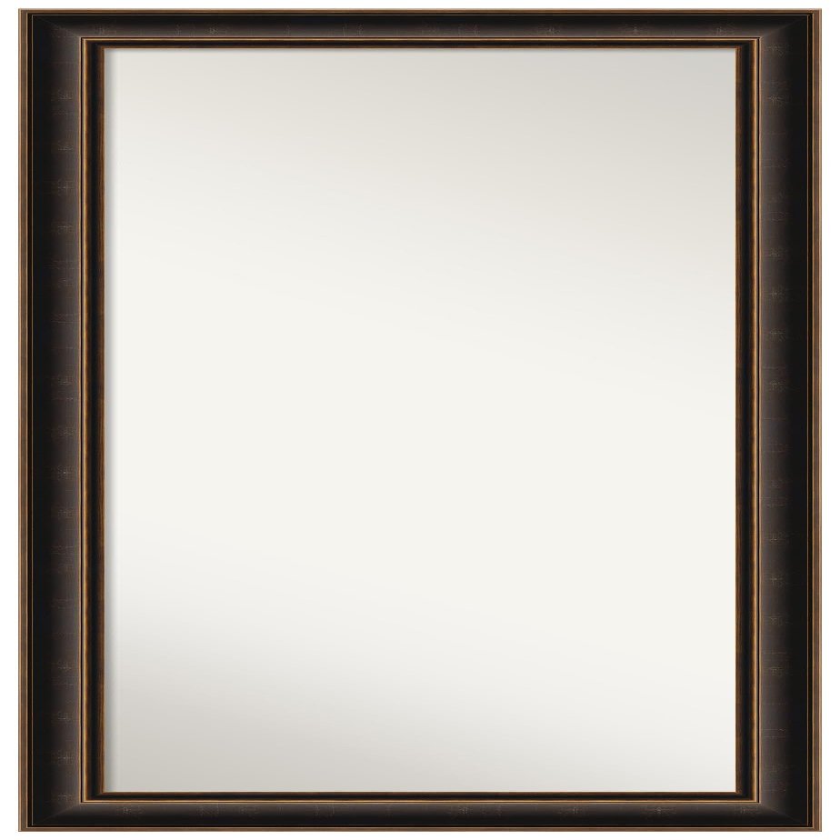 Amanti Art Bronze Full Length Mirror, 66x30 Villa Oil Rubbed Bronze Tall Free Standing Body Wall Mirror Full Length for Dressing, Casual Wood Frame, Lean on Floor or Hang, Wall Decor