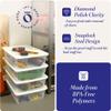 HOMZ 4-Pack Snaplock, Large Clear Plastic Storage Organizer Bins w/Lids, 41 Quart, White - Stackable Container Boxes for Bedroom, Bathroom, Garage, and Office Organization view 3