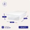 HOMZ 4-Pack Snaplock, Large Clear Plastic Storage Organizer Bins w/Lids, 41 Quart, White - Stackable Container Boxes for Bedroom, Bathroom, Garage, and Office Organization view 4