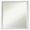 Amanti Art White Bathroom Mirror for Over Sink, 26x20 Morgan White Silver Rectangle Vanity Mirror, Medium Modern Wood Frame, Hangs Horizonally and Vertically, Bathroom Wall Decor, Beveled Edge view 1