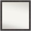 Amanti Art Black Bathroom Mirror for Over Sink, 29x29 Dappled Black Brown Narrow Square Vanity Mirror, Large Modern Wood Frame, Hangs Horizonally and Vertically, Bathroom Wall Decor, Non-Beveled Edge view 1