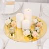 Efavormart 10 Pack Gold Mirror Plastic Charger Plates for Table Setting, 13" Lightweight Round Decorative Dining Plate Chargers view 2