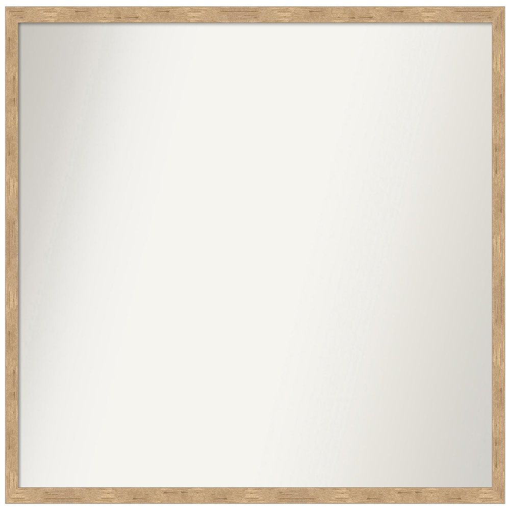 Amanti Art Bronze Bathroom Mirror for Over Sink, 23x29 Imprint Light Bronze Rectangle Vanity Mirror, Large Modern Wood Frame, Hangs Horizonally and Vertically, Bathroom Wall Decor, Non-Beveled Edge