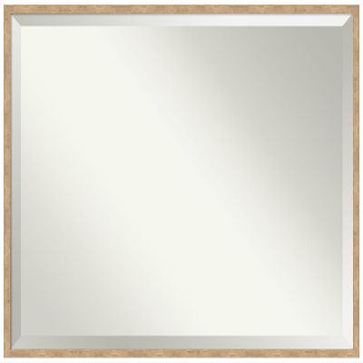 Amanti Art Bronze Wall Mirror 31x41 Imprint Light Bronze Rectangle Bathroom Mirror for Wall Decor Living Room, X-Large Modern Wood Frame, Hangs Horizonally and Vertically, Bathroom Decor, Beveled Edge