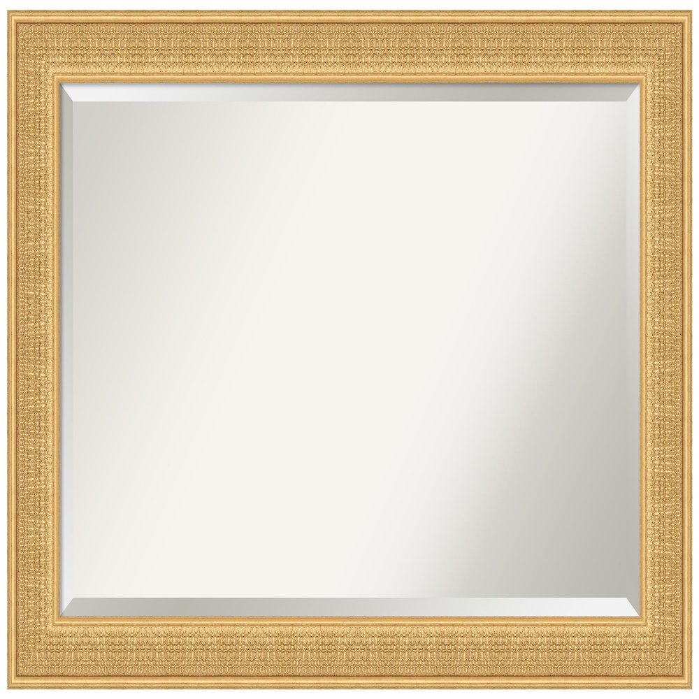 Amanti Art Gold Bathroom Mirror for Over Sink, 30x42 Trellis Gold Rectangle Vanity Mirror, Large Traditional Wood Frame, Hangs Horizonally and Vertically, Bathroom Wall Decor, Beveled Edge