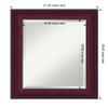 Amanti Art Cherry Bathroom Mirror for Over Sink, 25x21 Canterbury Cherry Rectangle Vanity Mirror, Small Casual Wood Frame, Hangs Horizonally and Vertically, Bathroom Wall Decor, Beveled Edge view 4