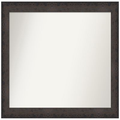 Amanti Art Black Bathroom Mirror for Over Sink, 33x44 Dappled Black Brown Rectangle Vanity Mirror, X-Large Modern Wood Frame, Hangs Horizonally and Vertically, Bathroom Wall Decor, Non-Beveled Edge