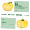 ABOOFAN 2pcs Crystal Pumpkin Ornament for Fall Decor Realistic Desktop Figure Elegant Glass Pumpkin Decoration for Thanksgiving and Autumn Table Centerpiece Yellow view 4