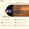 Handmade in USA - Wood Personalized Cutting Board - Unique Wedding Gift Idea for Couples, Anniversary, Christmas, Bridal Shower, Housewarming - Many Sizes & Styles - Custom Charcuterie & Cheese Board view 3