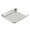 ABOOFAN 3Pcs Stainless Steel Dinner Plates Square Food Serving Trays for Fruits Barbecue Easy to Clean for Home Restaurants Cafes view 2