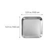 ABOOFAN 3Pcs Stainless Steel Dinner Plates Square Food Serving Trays for Fruits Barbecue Easy to Clean for Home Restaurants Cafes view 3