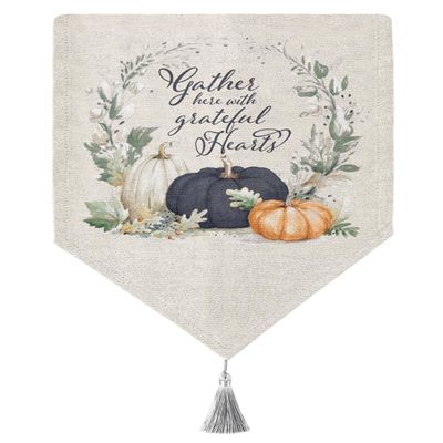 Heartfelt Collection Table Runners - Christmas Decor Kitchen/Dining Table Runner, 72-Inch, Gather Here