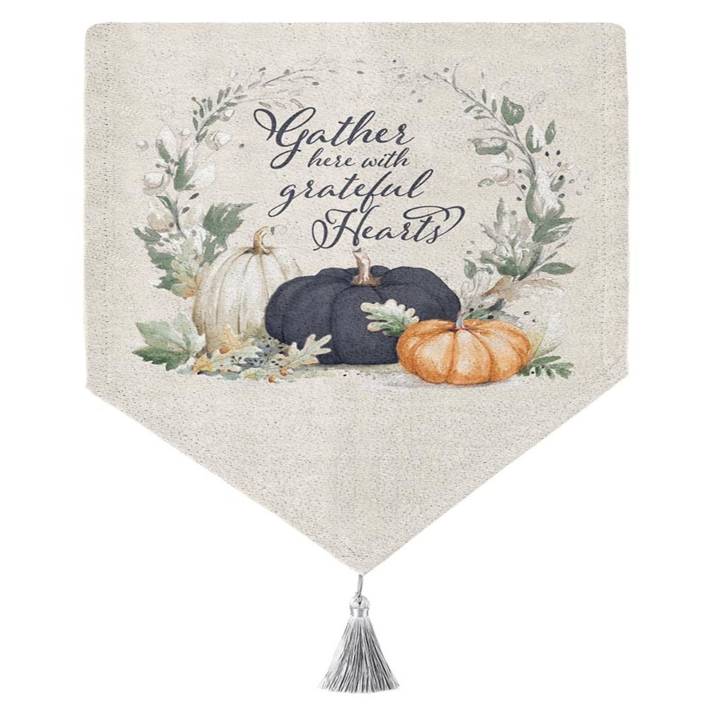 Heartfelt Collection Table Runners - Christmas Decor Kitchen/Dining Table Runner, 72-Inch, Gather Here