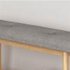 Entryway Shoe Rack Entryway Bench with Padded Seat, Wooden Storage Bench in Living Dining Bed Room, Modern Farmhouse Indoor Accent Entry Way Hallway Shoe Bench Seat for Entrance Sitting Shoe Organizer view 3