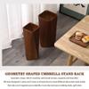 Umbrella Stand Rack Geometric Shape Umbrella Rack, Chinese Style Simple Umbrella Bucket, Household Solid Wood Umbrella Holder, Office Umbrella Storage Rack, 2 Sizes (Color : A, Size : 27 * 50cm) view 2