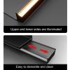 EMYJAY Floating Display Shelf, Floating Shelves Wall Mounted Floating Display Shelf The LEDs On The Upper and Lower Sides Emit Light The Light is Soft (Color : Black, Size : 80x20x6cm) view 3