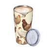 A Brood of Chickens print 20 oz Stainless Steel Tumbler With Lid And Straw Insulated Coffee Cup Portable Travel Mug For Cold And Hot Drinks view 3