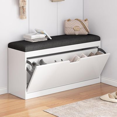 Shoe Bench, Bench With Shoe Storage,Lift Top Entryway Bench With Removable Cushion, Wood Shoe Rack With Shoe Storage Drawer And Doors For Entryway, Mudroom, Hallway, Closet And Garage ( Color : Black