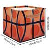 OMFUNS Sport Basketball Storage Basket 13x13 Ball Theme Collapsible Cube Storage Bin with Handle Fabric Storage Box Organizing for Closet Shelf Home Office Dorm Nursery Toy Basket view 2