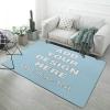 Custom Rugs with Your Own Photo Logo Personalized Door Mat Customized Non Slip Area Carpet Suitable for Living Rooms, Bedrooms, Dormitories, LightBlue view 1