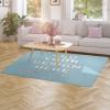 Custom Rugs with Your Own Photo Logo Personalized Door Mat Customized Non Slip Area Carpet Suitable for Living Rooms, Bedrooms, Dormitories, LightBlue view 3