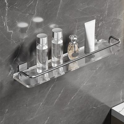 BAHELS Wall-Mounted Shower Caddy, Floating Shelves, Bathroom Shelf with Towel Bar, Wall Shelves for Bathroom (Size : Single Layer 30cm)