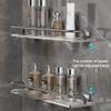 BAHELS Wall-Mounted Shower Caddy, Floating Shelves, Bathroom Shelf with Towel Bar, Wall Shelves for Bathroom (Size : Single Layer 30cm) view 2